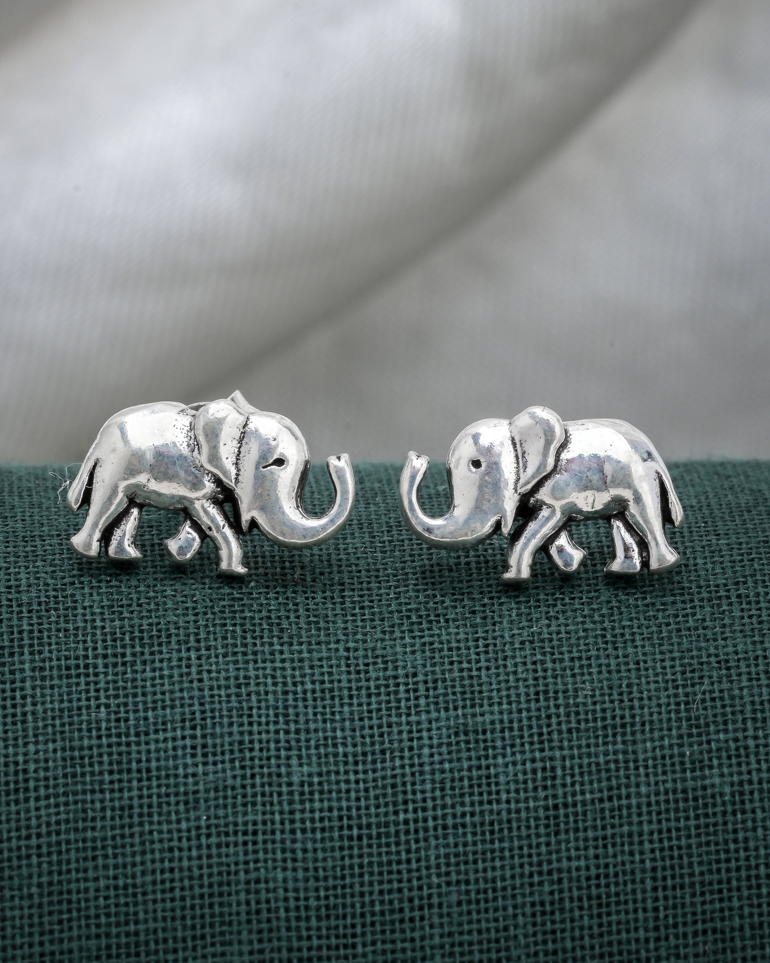Baby Elephant Silver Studs