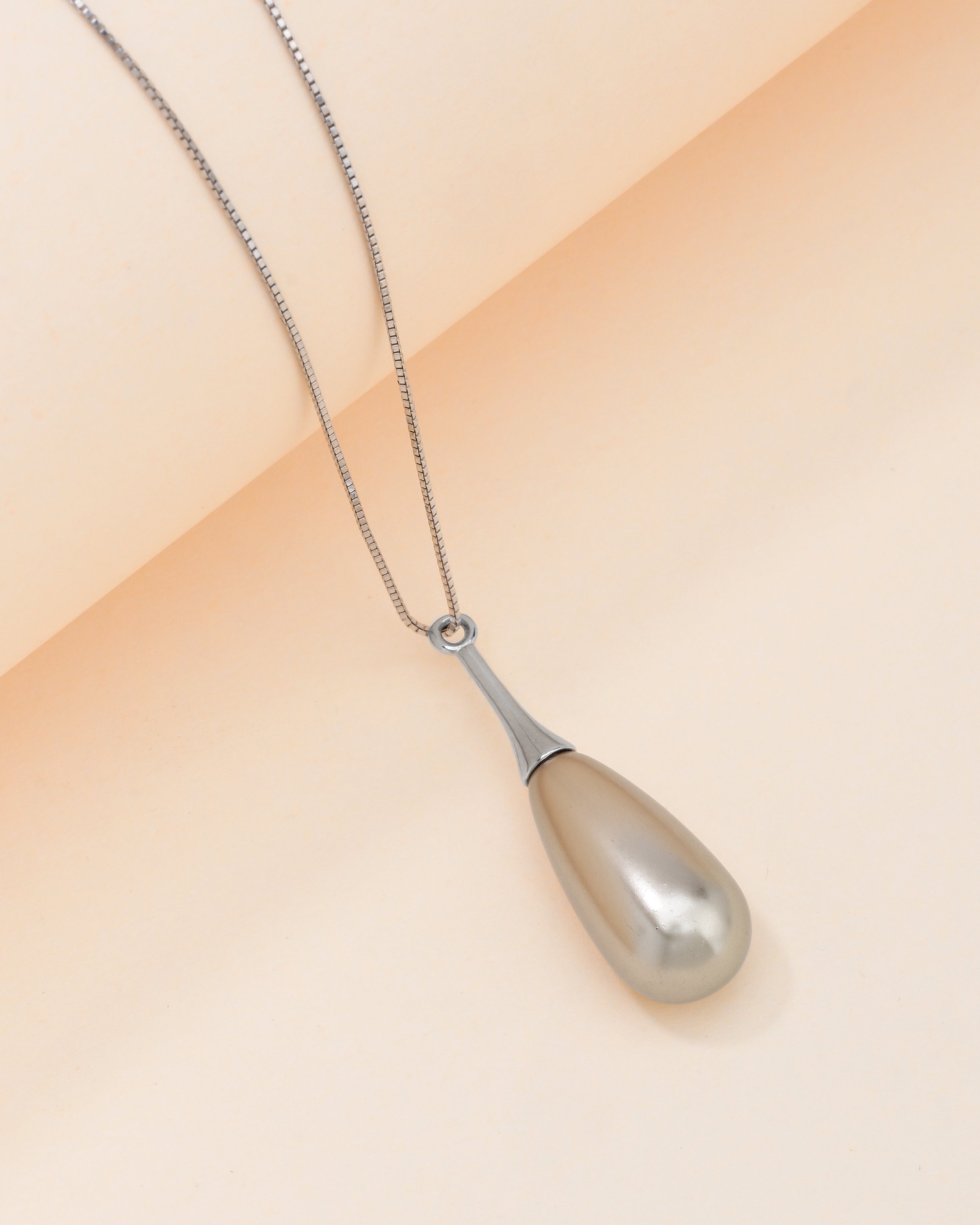 Golden Drop Silver Pendant
