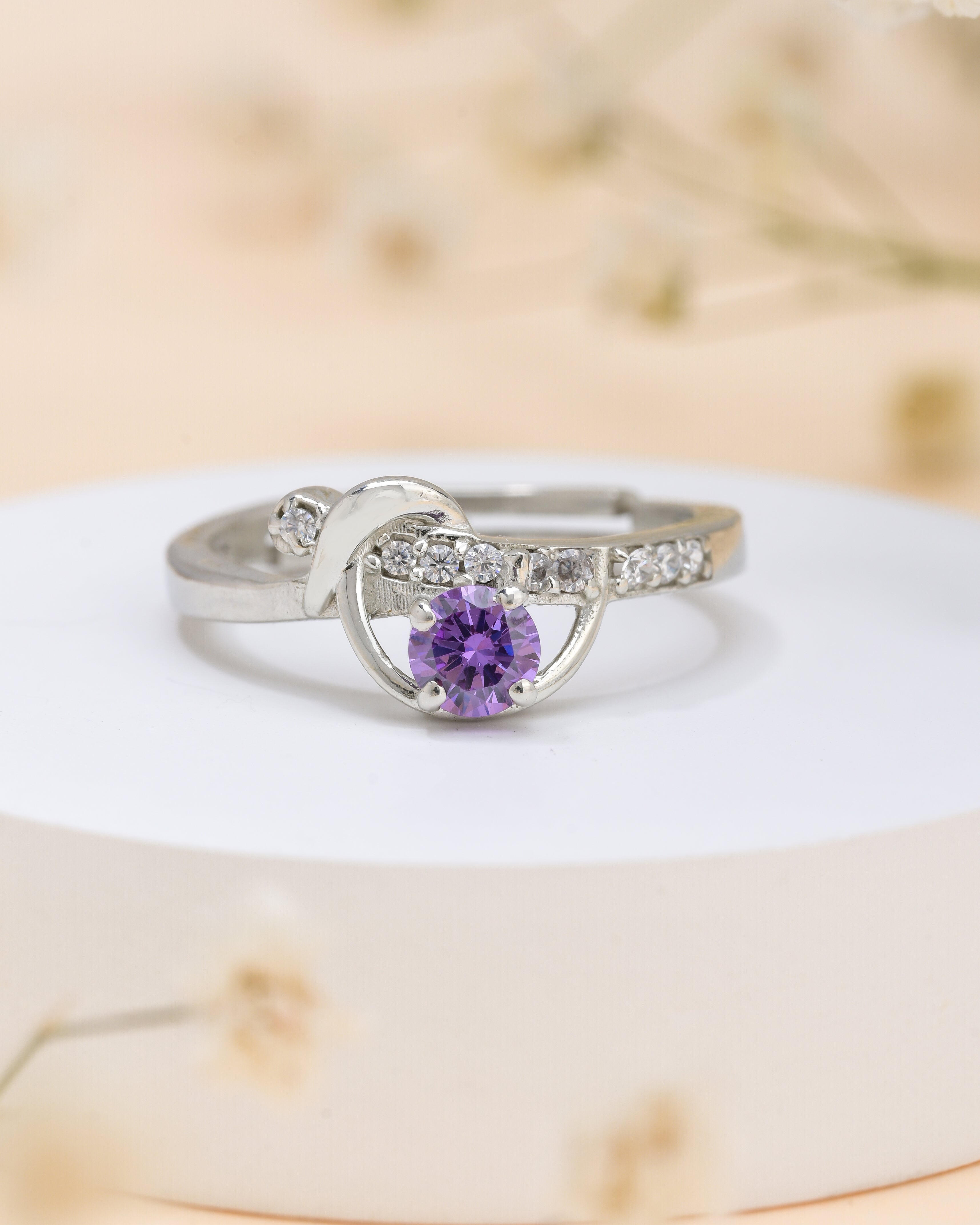 Urban Amethyst Silver Ring
