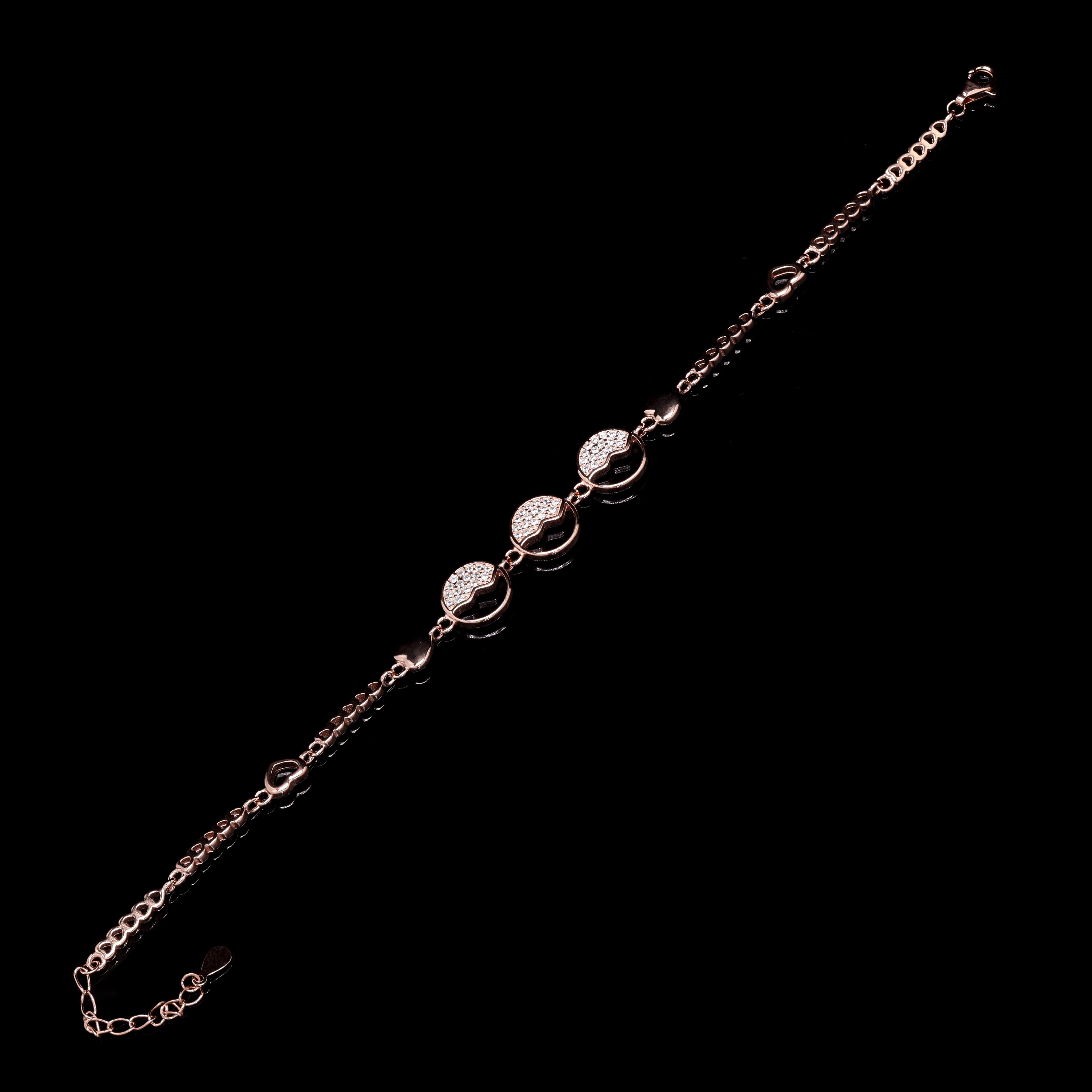 Hearts & Circles Silver Bracelet