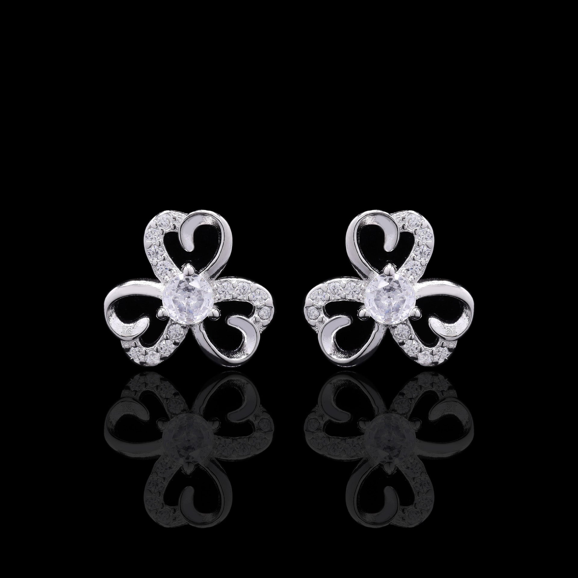 Clover Silver Pendant Set