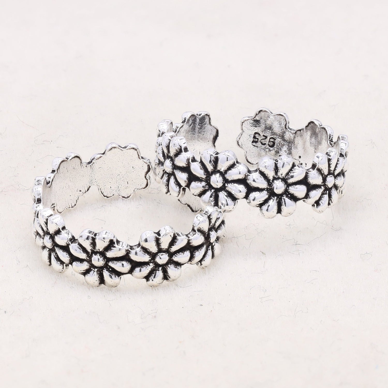 Blossom Silver Toe Rings