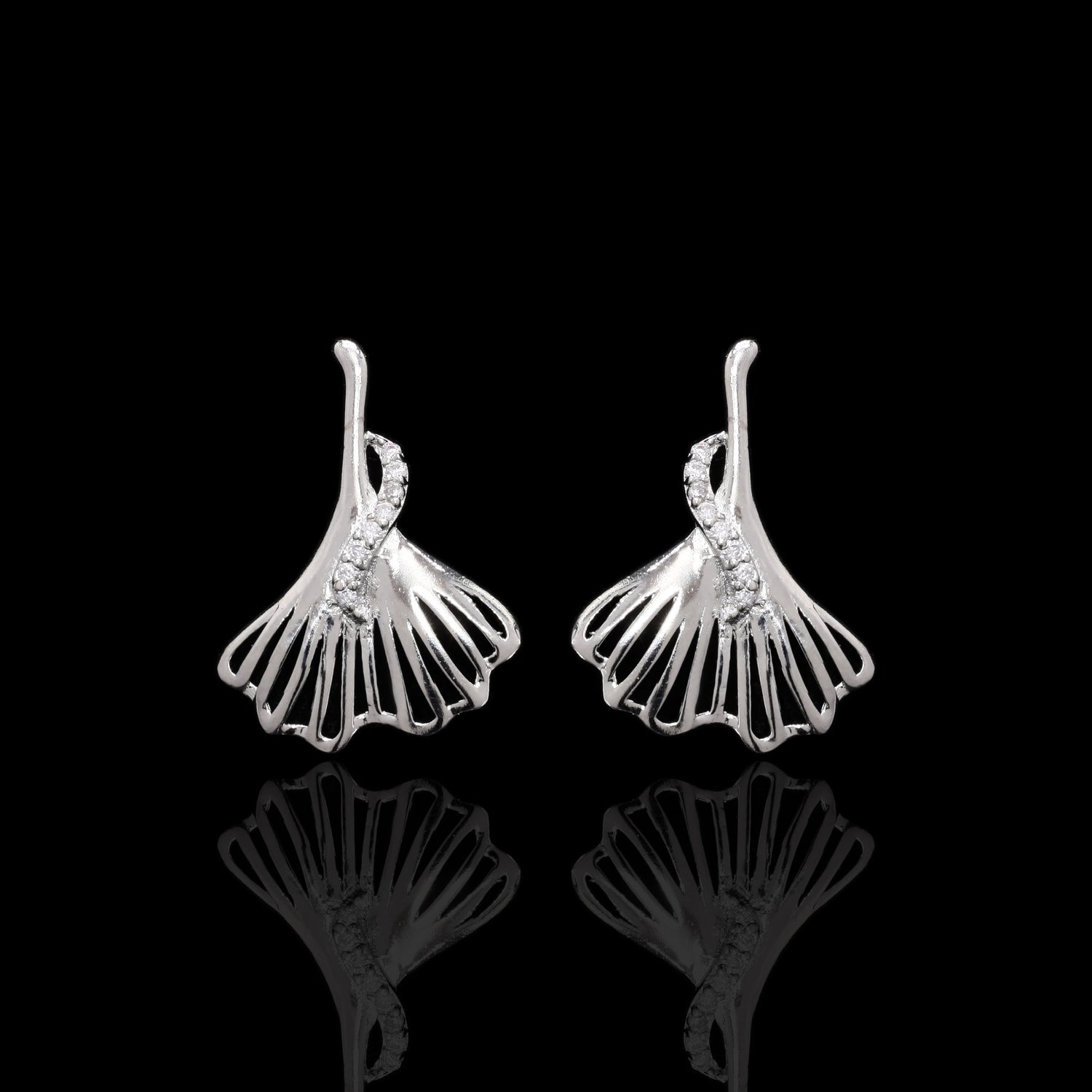 Gingko Leaf Silver Pendant Set