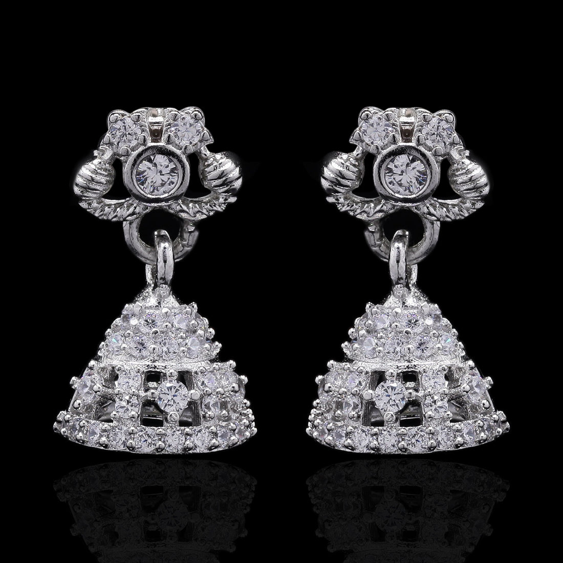 Gulnar Silver Jhumki