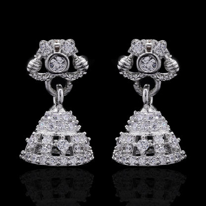 Gulnar Silver Jhumki
