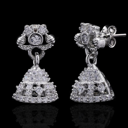 Gulnar Silver Jhumki
