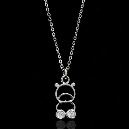 Teddy Bear Silver Pendant Set