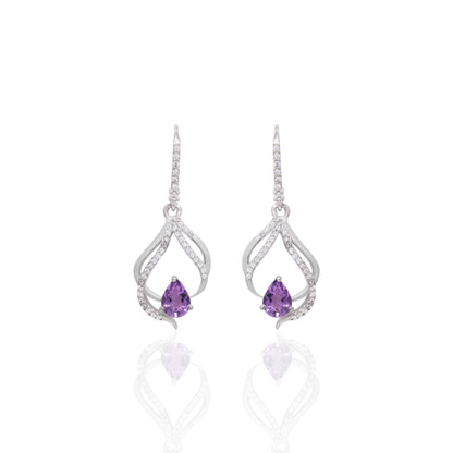 Amethyst Charm Pendant Set