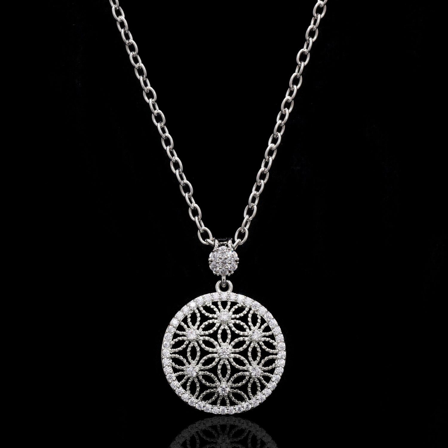 Aurora Mesh Silver Pendant