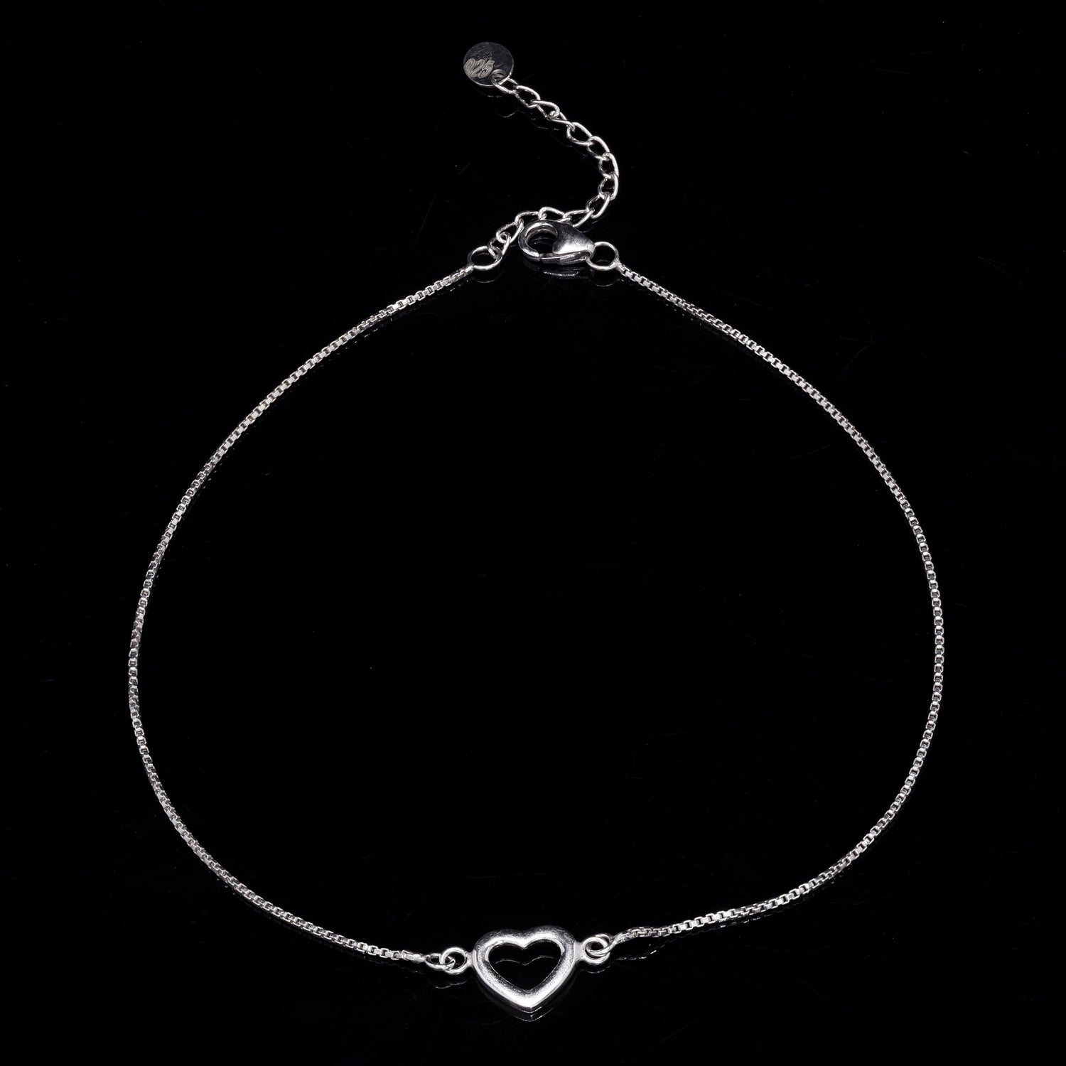 All Hearts Silver Anklet