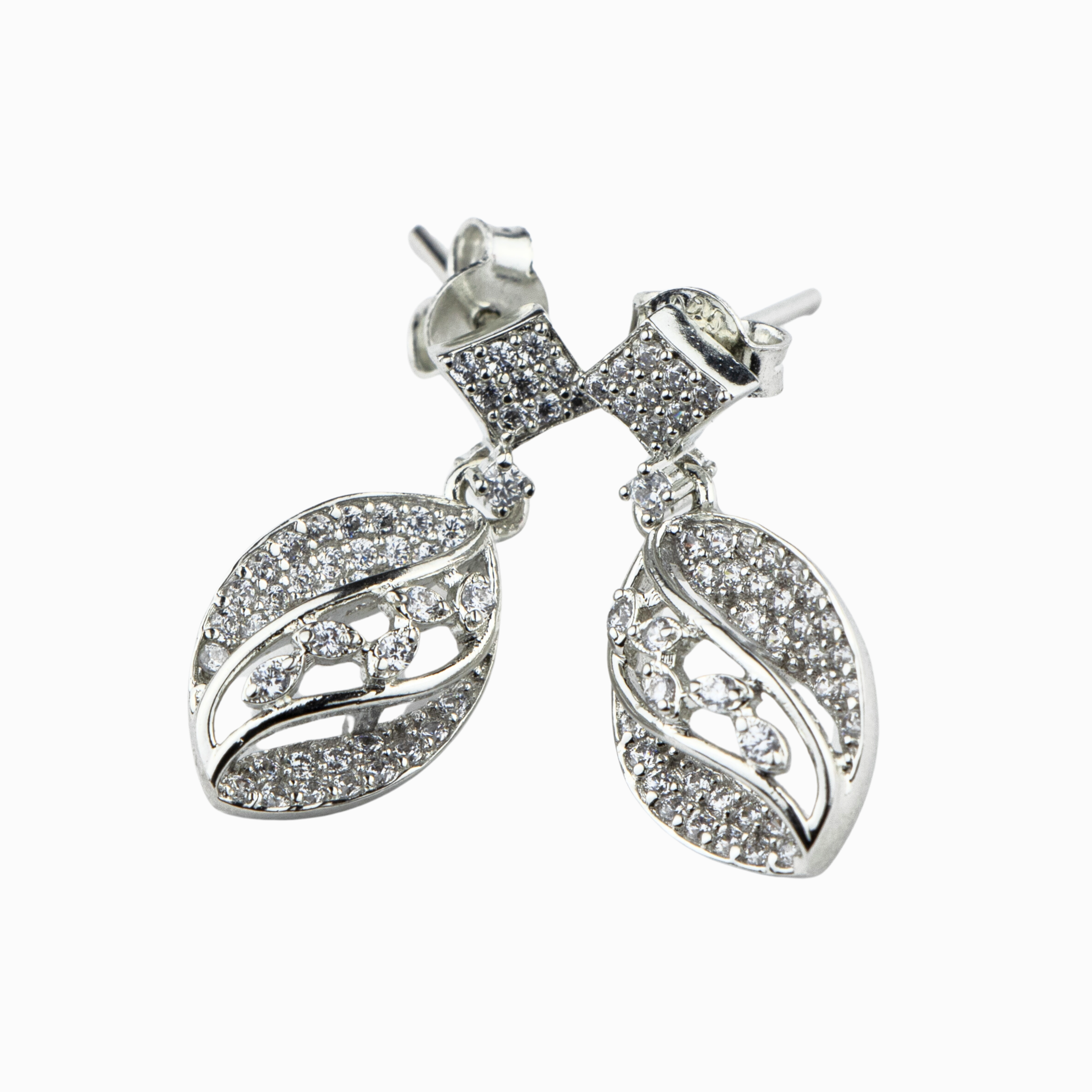 Silver Leaf Earrings