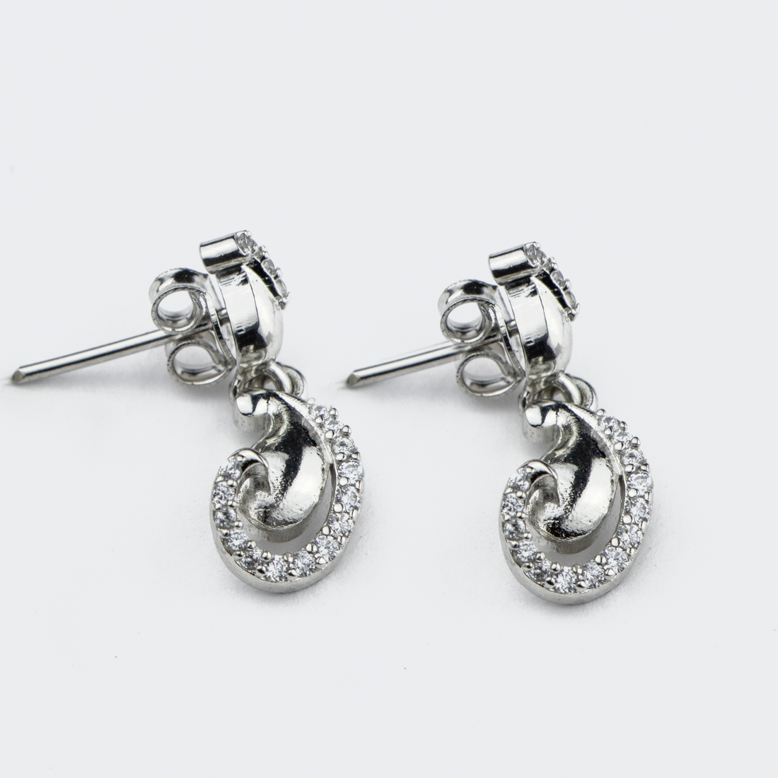 Dainty Drops Silver Earrings