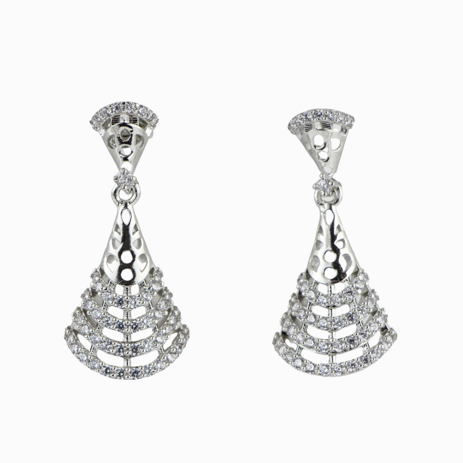 Bold Statement Silver Earrings