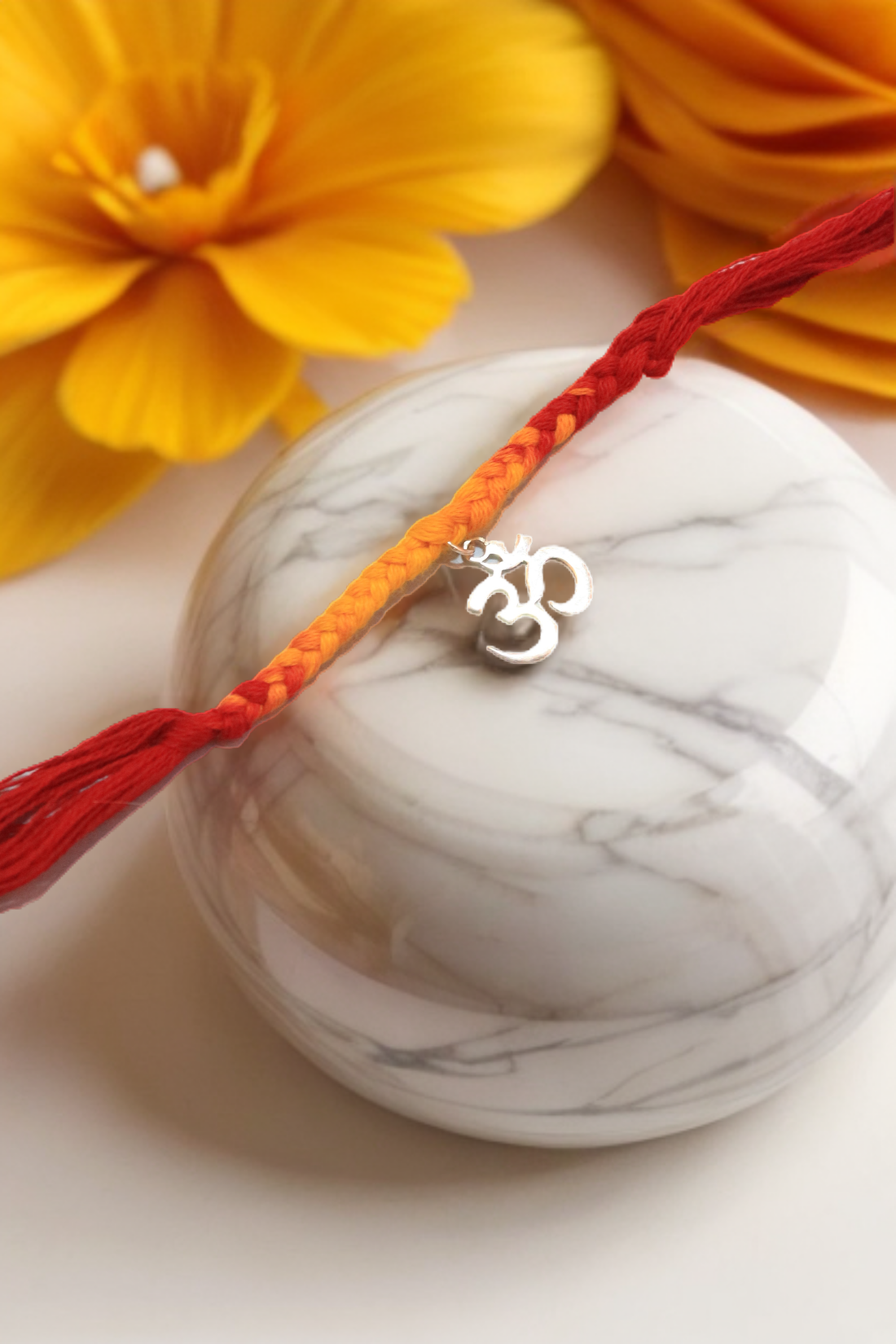 Om Silver Rakhi
