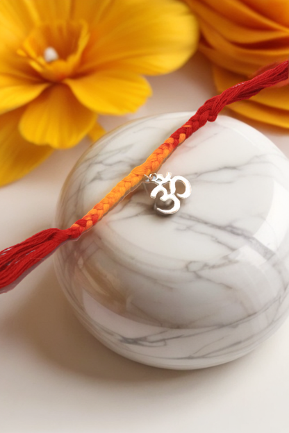 Om Silver Rakhi