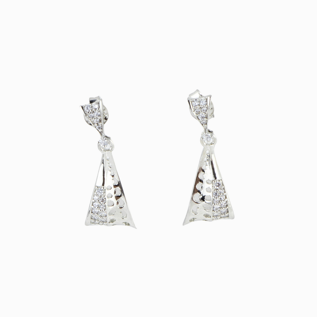 Celeste Curve Silver Earrings