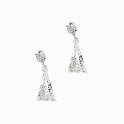 Celeste Curve Silver Earrings