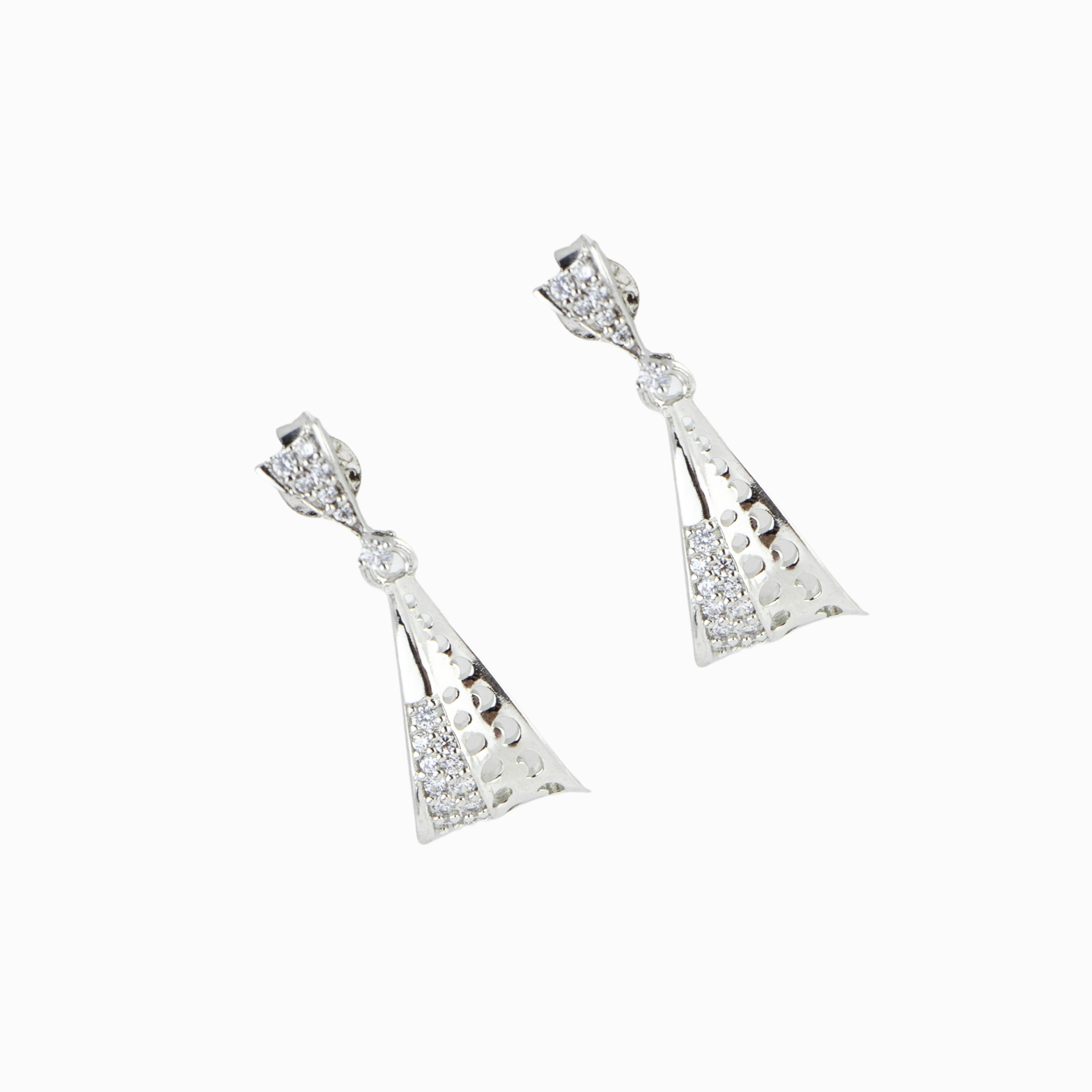 Celeste Curve Silver Earrings