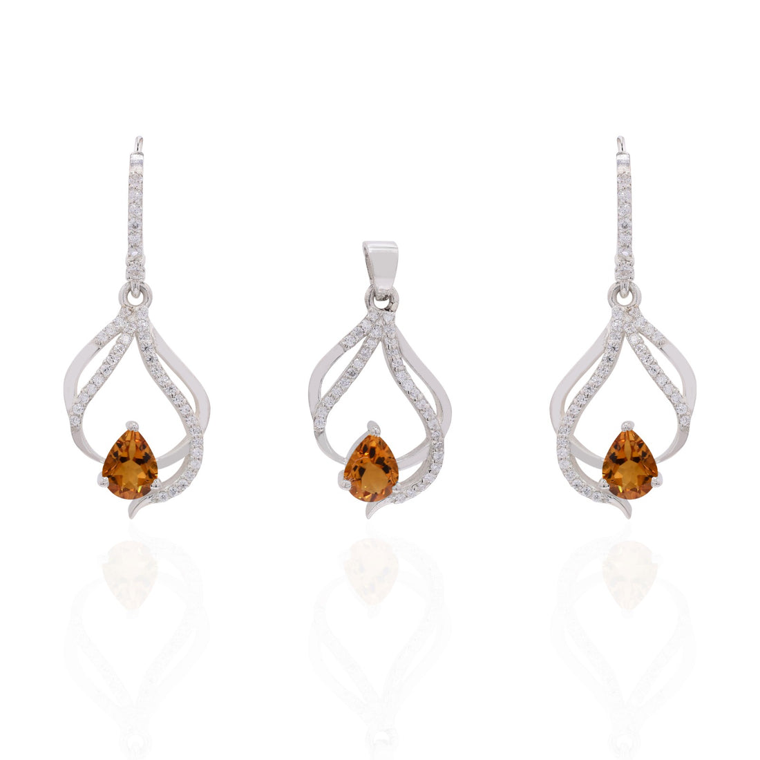 Citrine Spark Pendant Set