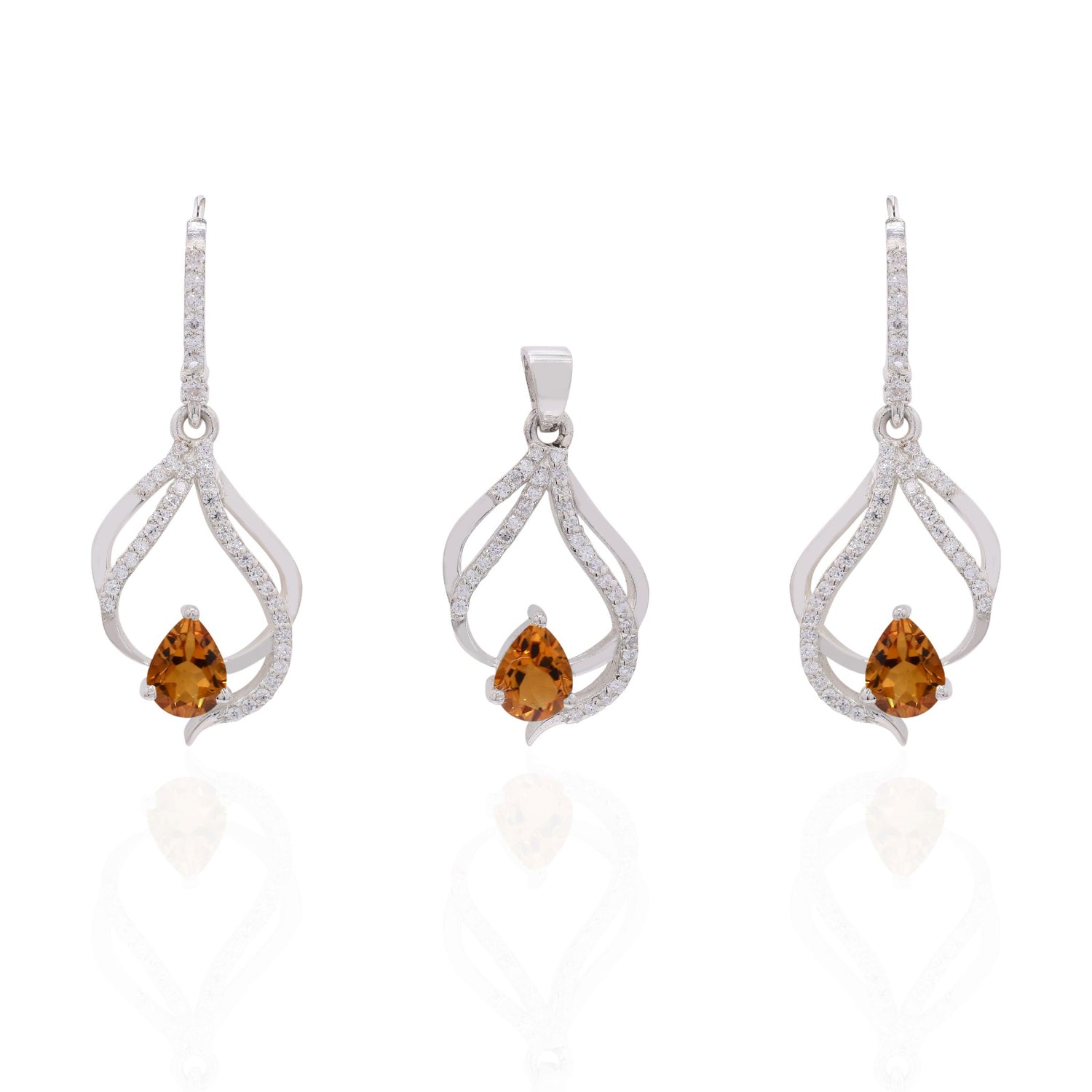 Citrine Spark Pendant Set