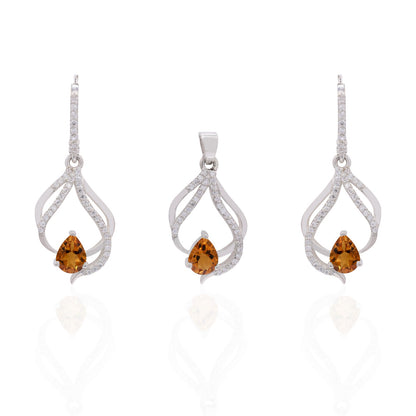 Citrine Spark Pendant Set