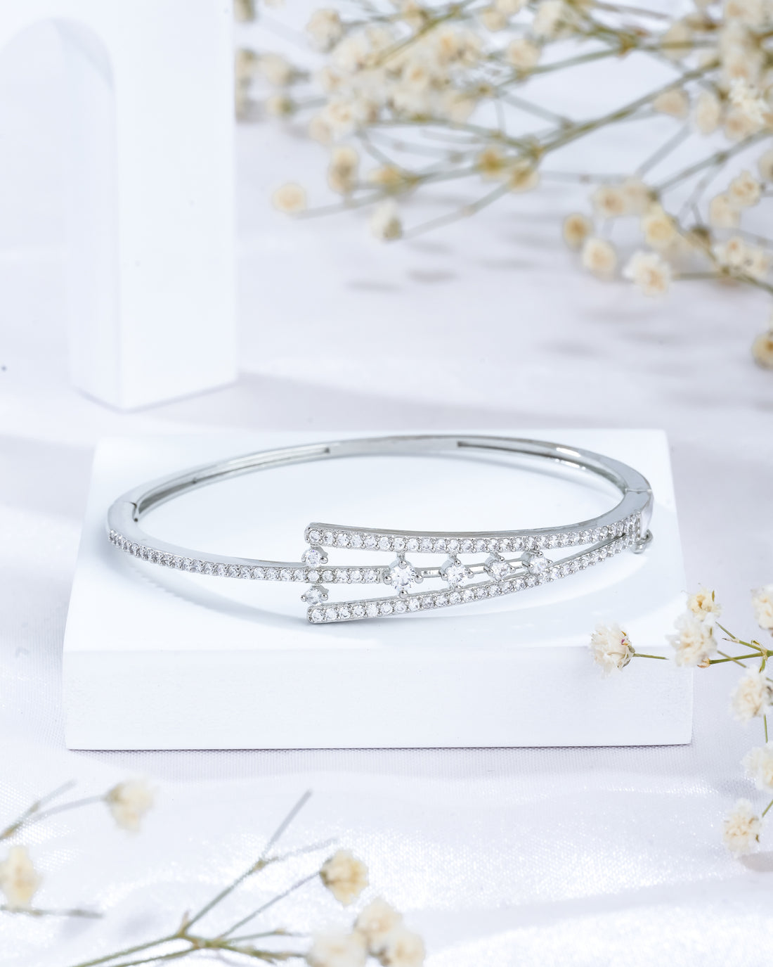 Modern Art Silver Bracelet
