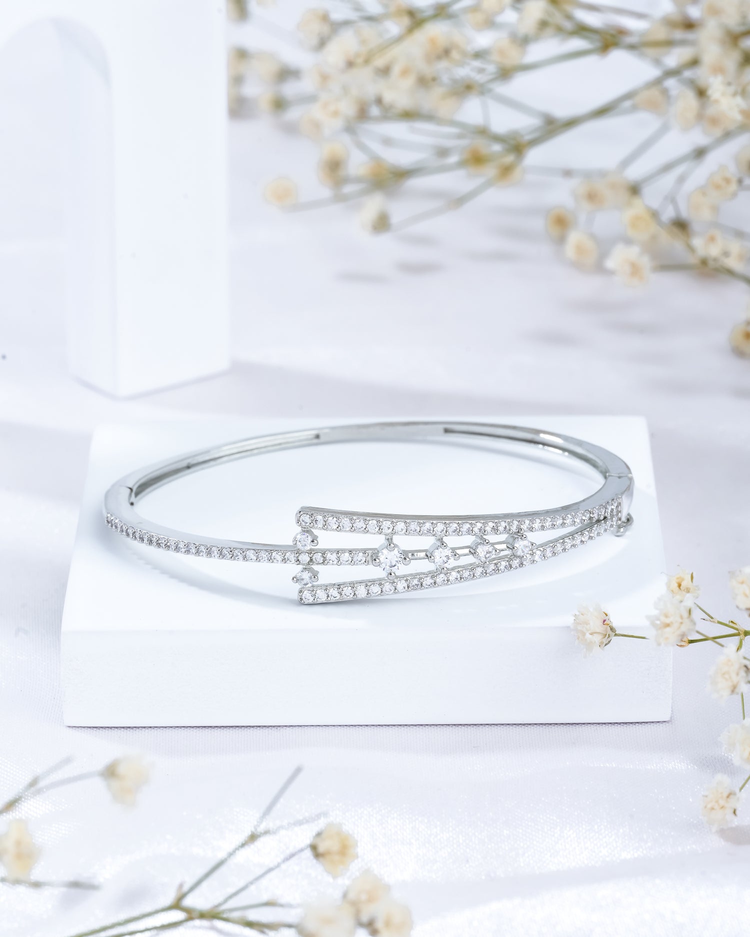 Modern Art Silver Bracelet