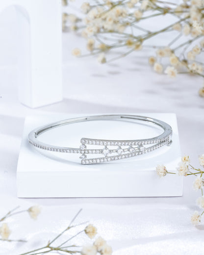 Modern Art Silver Bracelet