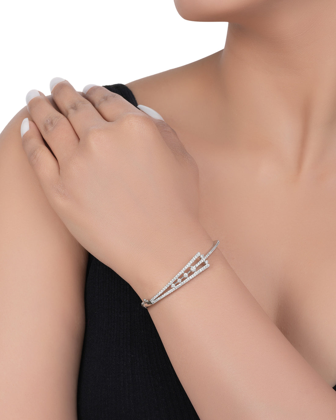 Modern Art Silver Bracelet