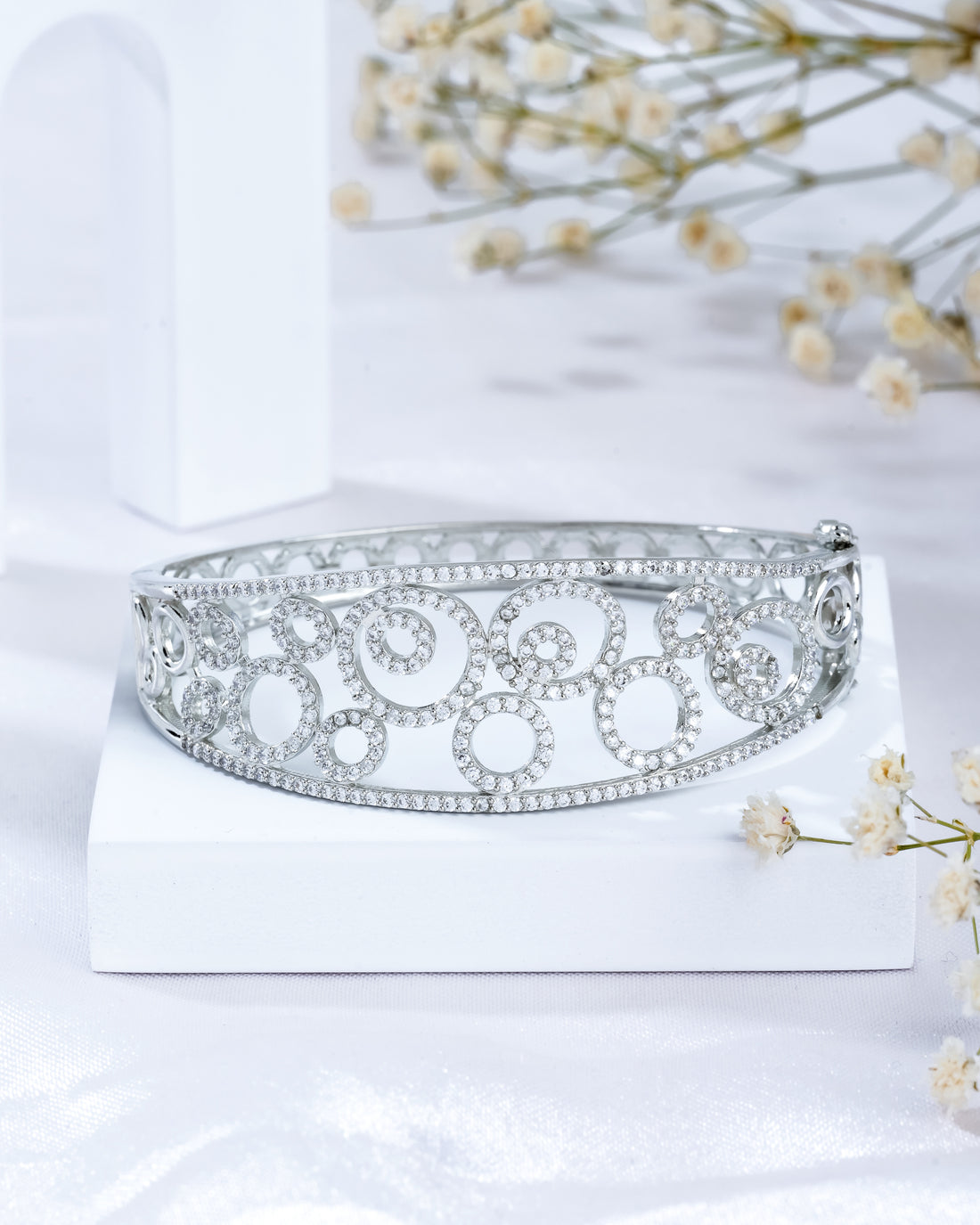 Infinity Spiral Silver Bracelet