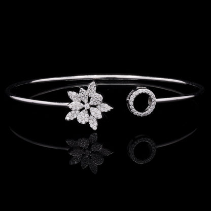 Circle of Petals Silver Bracelet