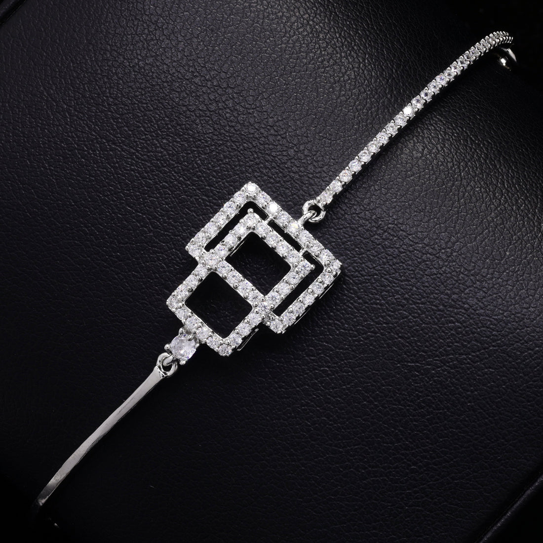 Rectangle Knot Silver Bracelet