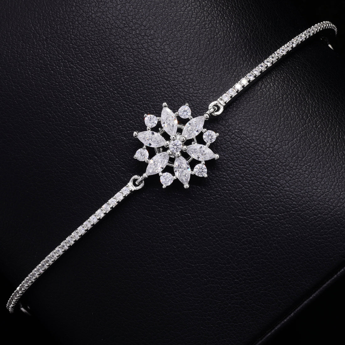 Silver Lily Bracelet