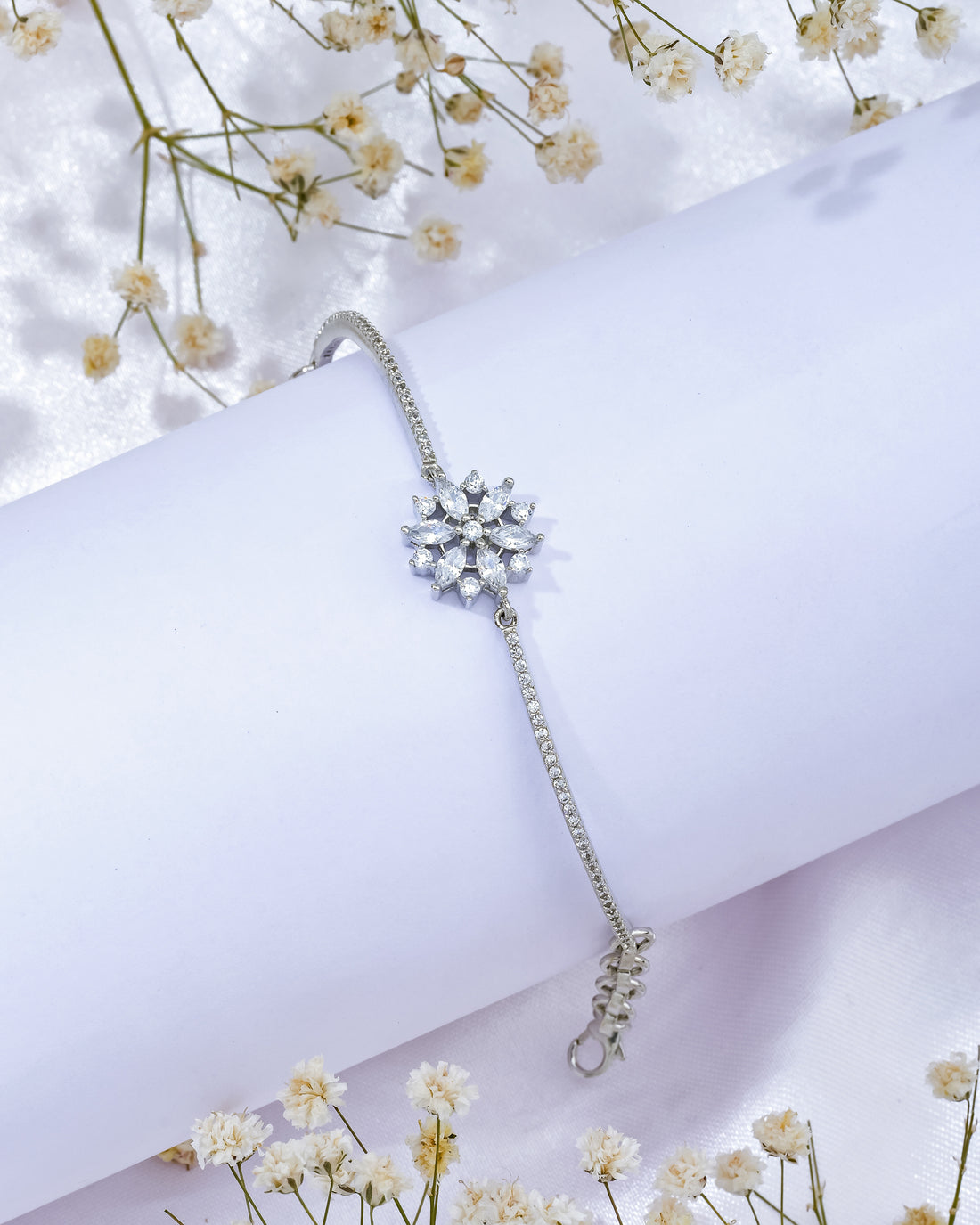 Silver Lily Bracelet