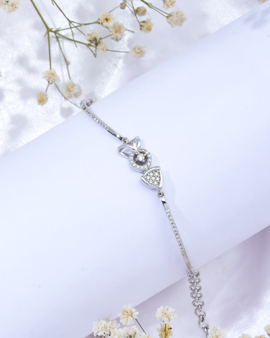 Silver Ripple Fish Bracelet