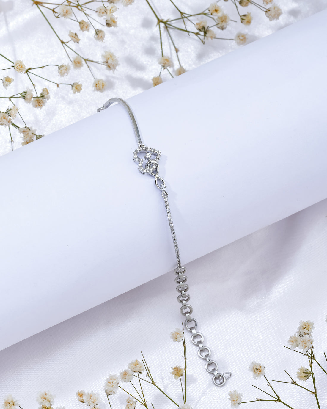 Infinity Heart Silver Bracelet