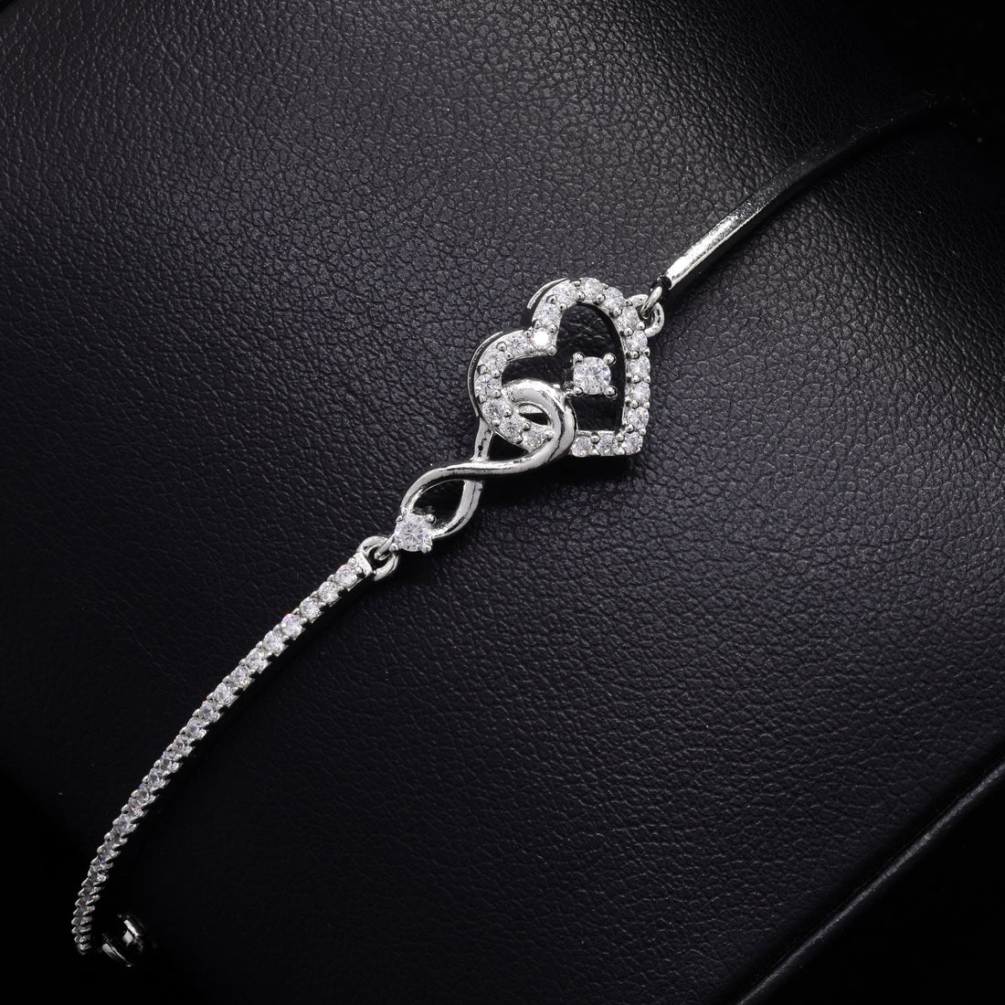 Infinity Heart Silver Bracelet