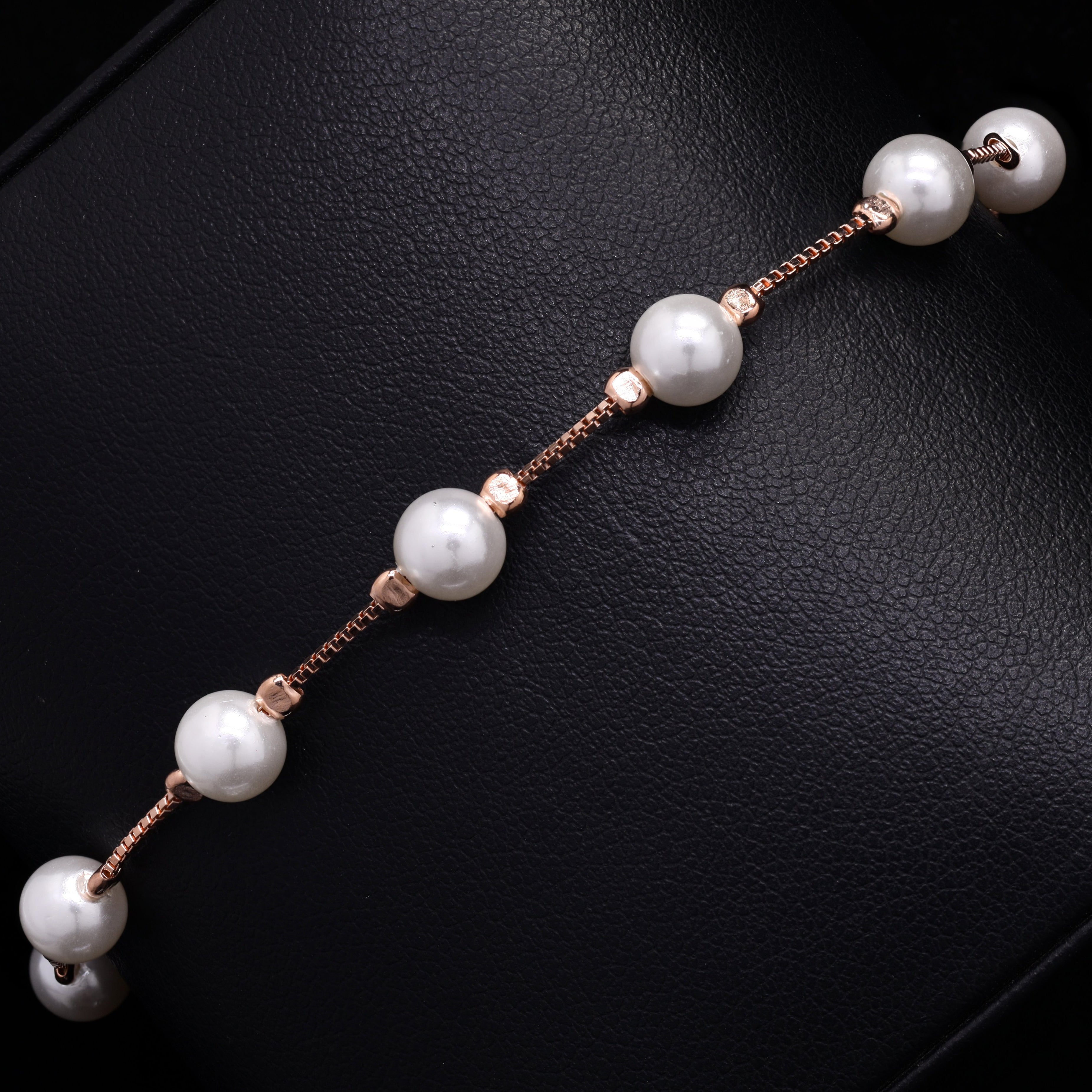 Nine-Pearl Silver Bracelet