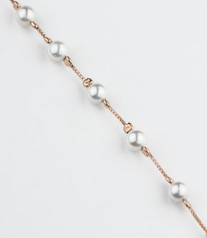 Nine-Pearl Silver Bracelet