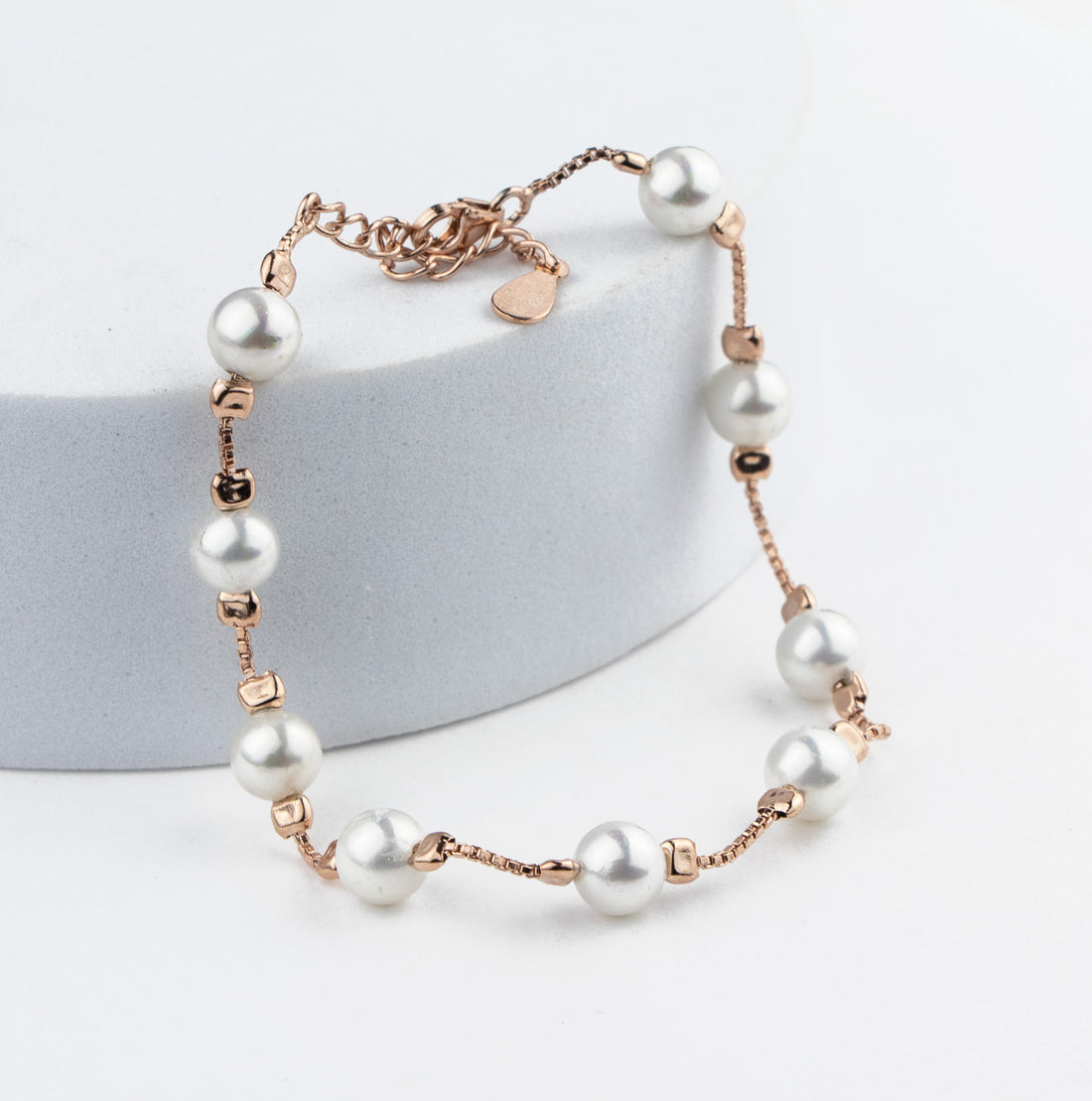 Nine-Pearl Silver Bracelet