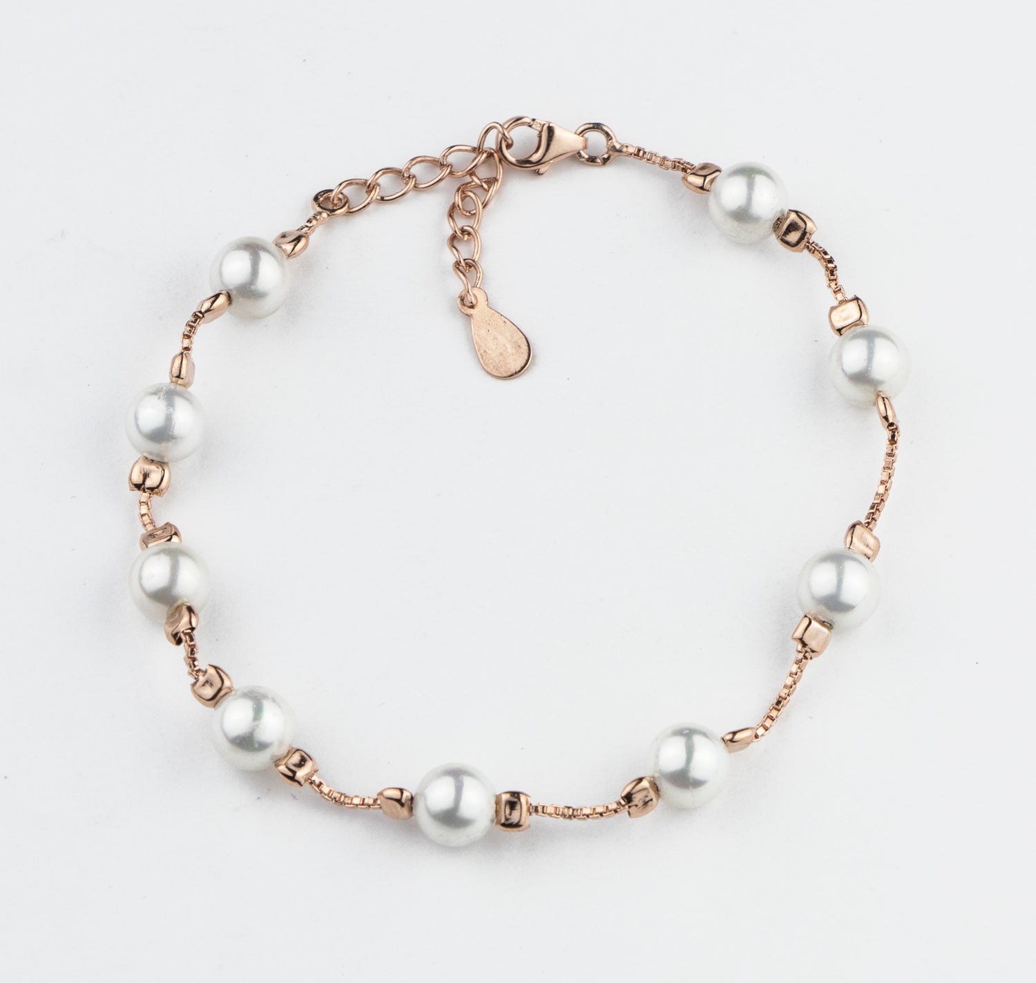 Nine-Pearl Silver Bracelet