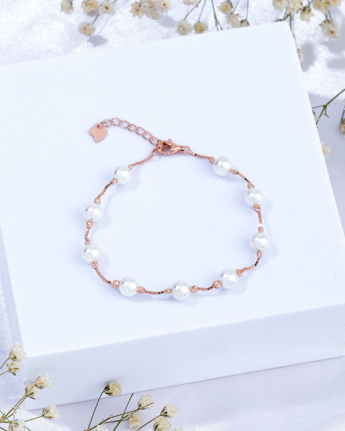 Nine-Pearl Silver Bracelet