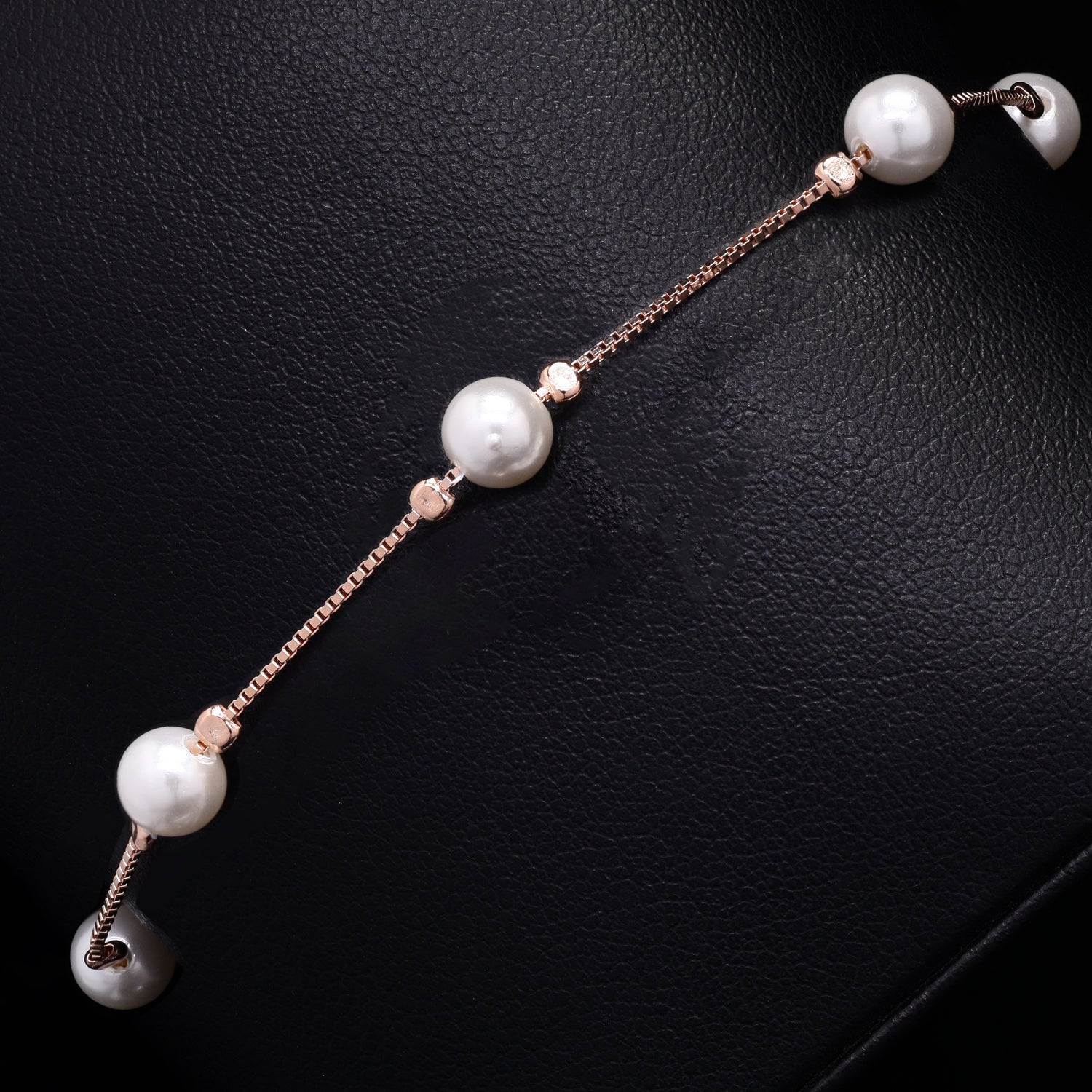 Five-Pearl Silver Bracelet