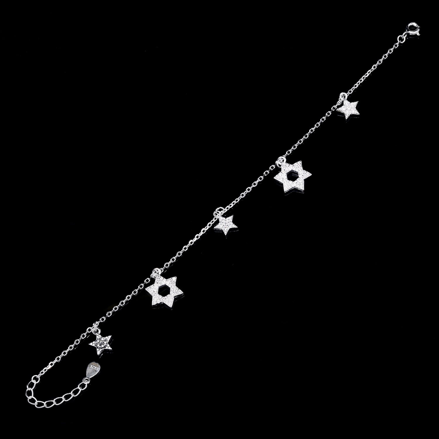 Twinkling Stars Silver Bracelet