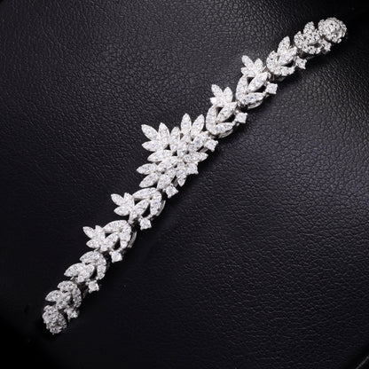 Floral Crown Silver Bracelet