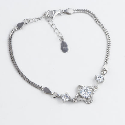 White Sundrop Silver Bracelet