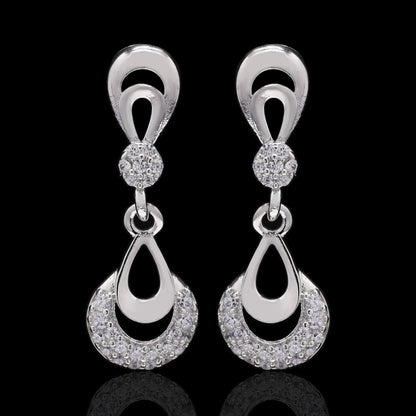 Pear Drop Silver Earrings