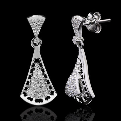 Soft Curve Silver Earrings