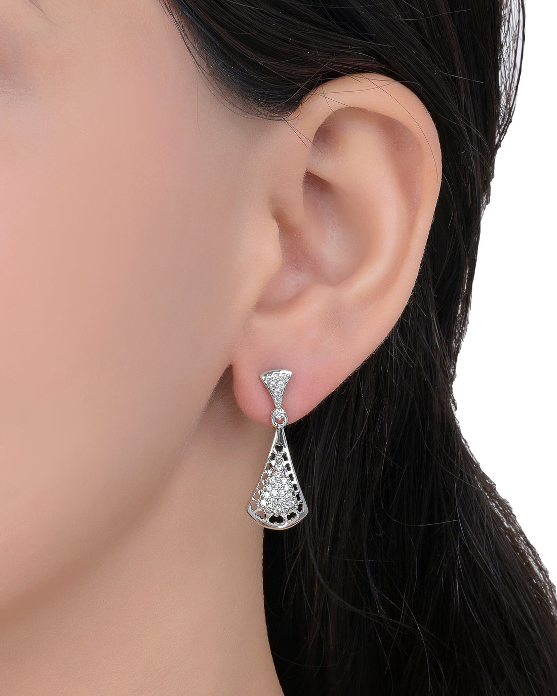 Soft Curve Silver Earrings
