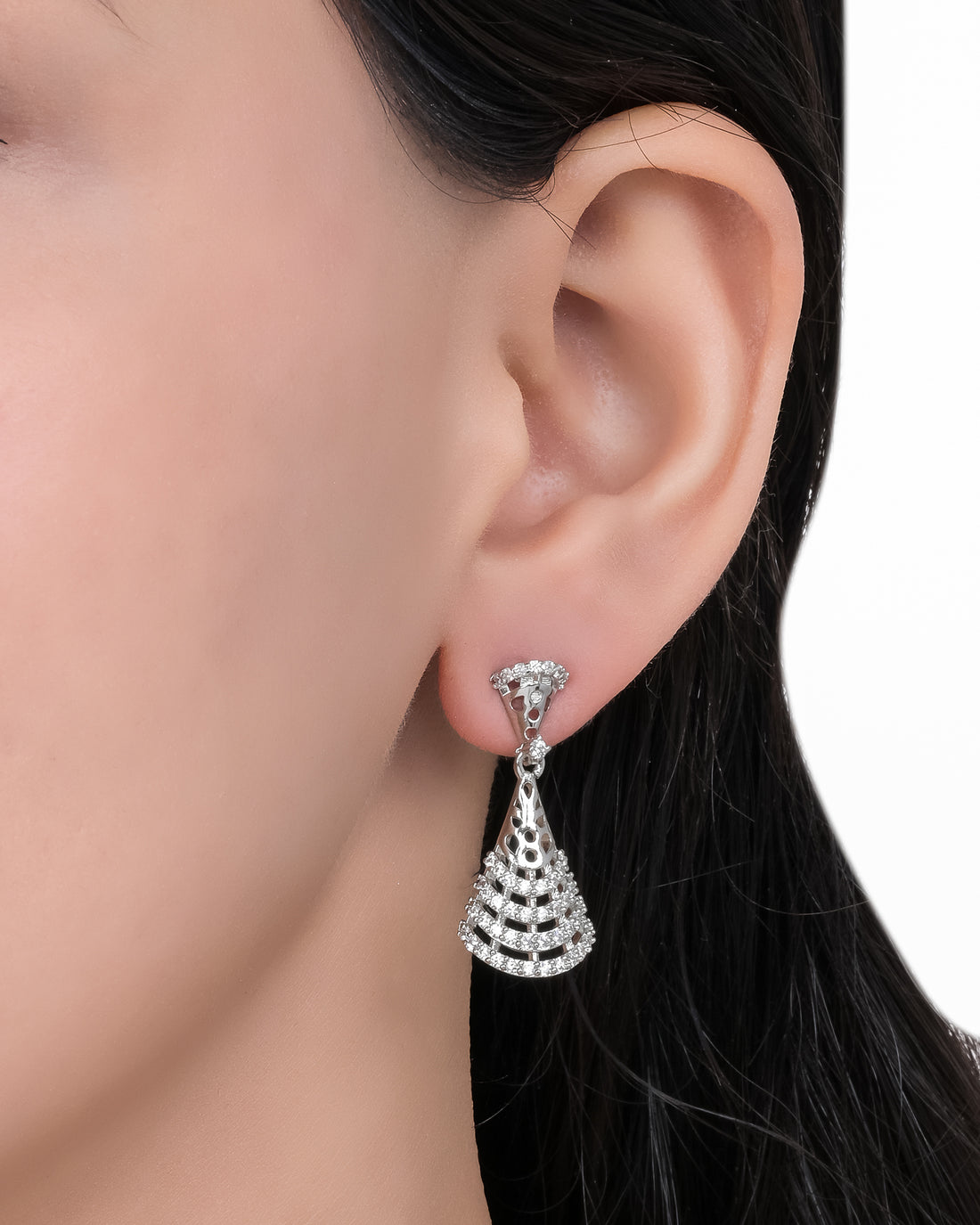Bold Statement Silver Earrings